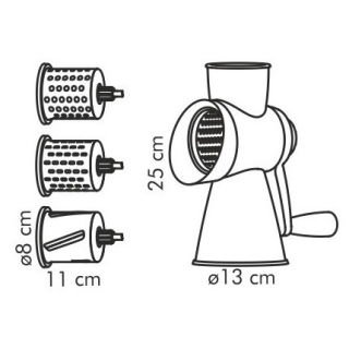 Multi-purpose drum grater - HANDY - 4 grating drums