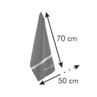 Fekete konyharuha GrandCHEF - 70 x 50 cm - 