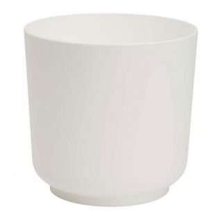 Carcasa de maceta redonda &quot;Satina&quot; - 17 cm - blanco - 