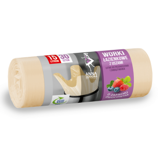 Litter bags with handles - 15 litres - 30 pcs - fruit-scented