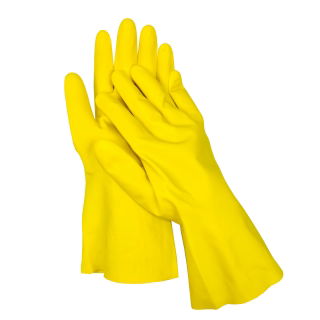 Cotton-lined rubber gloves - size 9.5