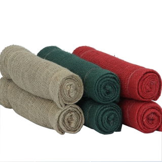 Ornamental jute, decorative textile - 50 x 300 cm - natural