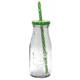 Mugg - flaska med lock och halm - 300 ml - 
