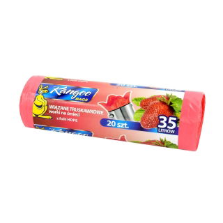 Bolsas de basura de amarre rápido perfumadas rojas - PACK XL - 35 litros - 180 uds. + 20 uds. GRATIS - 