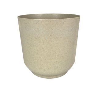 Plantenpot &quot;Satina Eco&quot; met houtmengsel - 20 cm - platina - 
