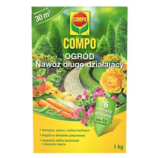 Fertilizzante da giardino a lunga durata - fino a 6 mesi di azione - Compo® - 1 kg - 