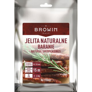 Naturliga fårhöljen för frankfurters och kabanos - kaliber 18-20 mm - 15 m - 