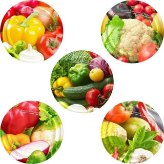 Couvercle de pot - Motif végétal - o 66 mm - 10 pcs - 