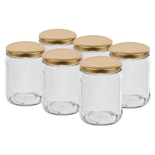 Bevar krukke - 500 ml - ø 82 mm - 6-delt sæt - 