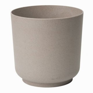 Vaso &quot;Satina Eco&quot; com mistura de madeira - 13 cm - platina - 