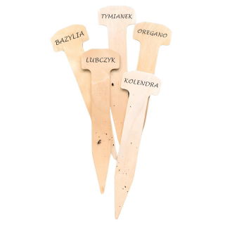 Eco-friendly wooden plant labels - 20 pieces