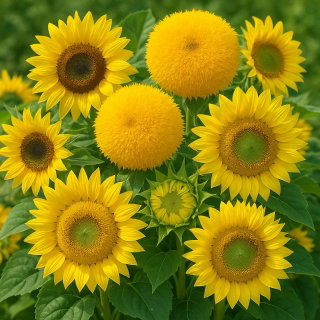 Dwarf Teddy Bear Sunflower - Mary's Heirloom Seeds