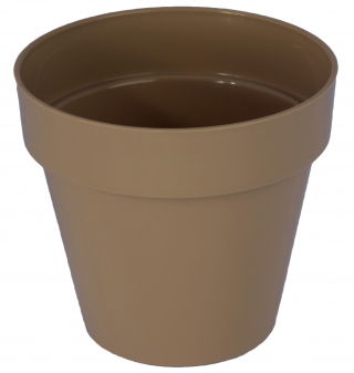 Carcasă rotundă de plante pentru agățat „Ibiza” - 22 cm - cafenea latte - 