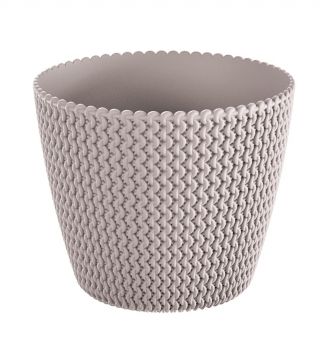 "Splofy" okrúhly kvetináč - 34 cm - mocha-hnedá - 