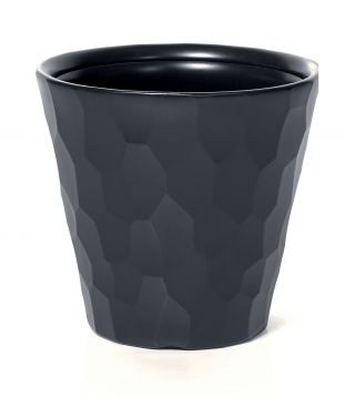 Maceta redonda - Rocka - 35 cm - Antracita - 