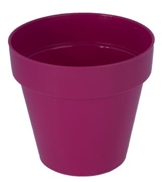Caja de maceta redonda "Ibiza" - 22 cm - morado-arándano - 