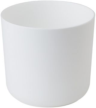 Caja redonda "Aruba" - 25 cm - blanco - 