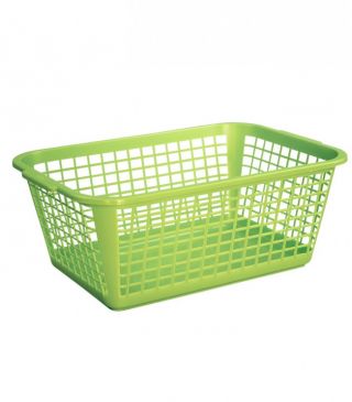 Keranjang penyimpanan hijau - 35 x 26 cm - 