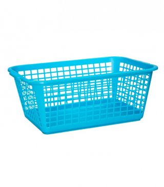 Blauwe opbergmand - 35 x 26 cm - 
