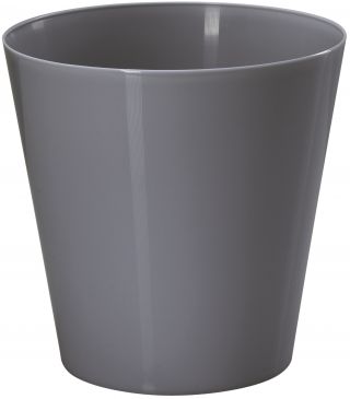 Caja redonda "Vulcano" - 13 cm - gris antracita - 