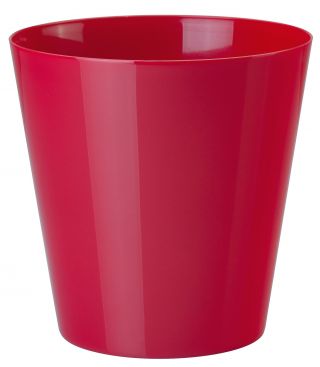 Cache-pot rond "Vulcano" - 22 cm - rouge cerise - 