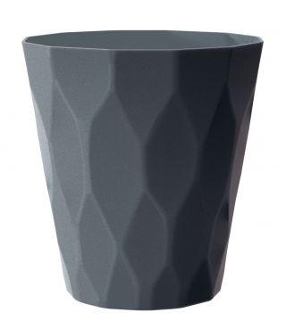 Round flower pot - Rocka - 17 cm - Graphite