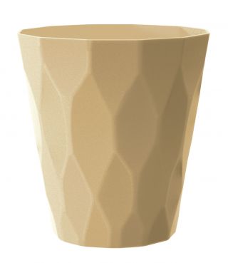Rund blomkruka - Rocka - 17 cm - Mjölkkaffe - 