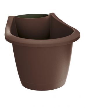 Vaso per piante da esterno montato su grondaia "Respana Belt" - 22 cm - marrone - 