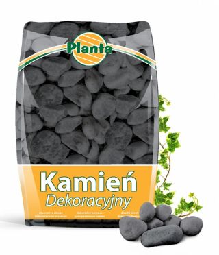 Piedra de canto rodado negro - Ebony Black - 40 - 60 mm - Planta - 20 kg - 