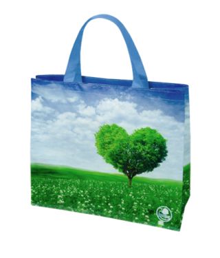 Indkøbspose - 34 x 36 x 22 cm - træ - 