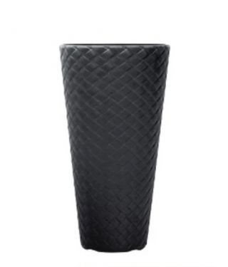 "Matuba slim" round plant pot - lightweight and ornamental - 30 cm - anthracite-grey