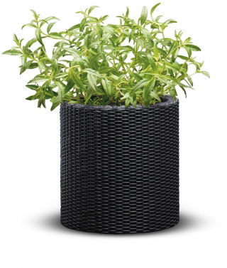 Small round plant pot - ø 28 cm - Cylinder Planter - anthracite-grey