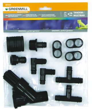 Jeu de connecteurs pour la ligne d'irrigation snip-n-drip "Tandem / Junior" avec une réduction de 1,4 bar - 