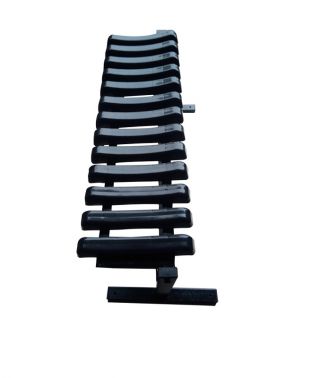 Free-standing, ribbed graveyard, cemetery bench - Width: 83 cm