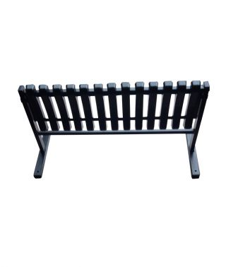 Free-standing, ribbed graveyard, cemetery bench - Width: 83 cm