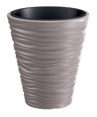 Ronde bloempot - Zand - 29,5 cm - Mocca - 