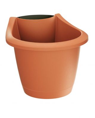 "Respana Belt" takrenne montert utendørs plantepot - 22 cm - terrakottafarget - 