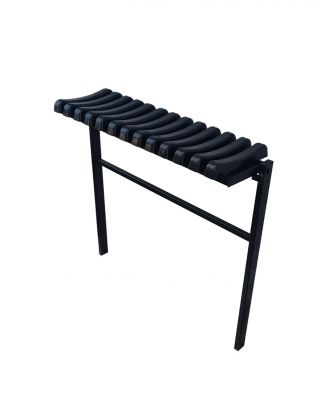 Graveyard, cemetery bench - ribbed seat, for inground mounting - Width: 83 cm