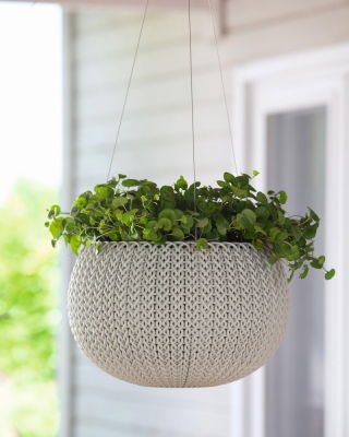 "Cozies M" függő növényi edény - ø 36 cm - homokos-bézs - 