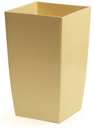 Square flower pot, high - Coubi - 12 cm - Milk coffee