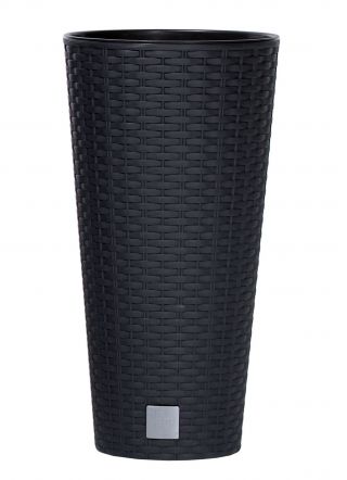 Kulatý květinový hrnec s vložkou - Rato tubus - 20 cm - Antracit - 
