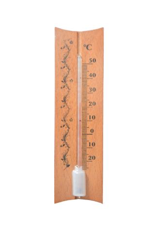 실내 목재 갈색 직선 온도계-40x150 mm - 