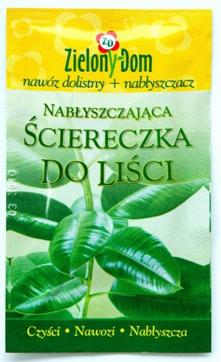 Leaf wipe - cleans, lustres and fertilizes!