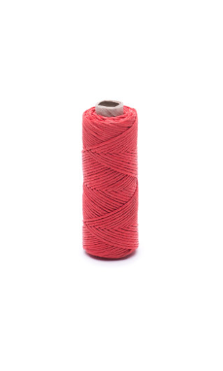 Red linen waxed thread - 20 g / 30 m