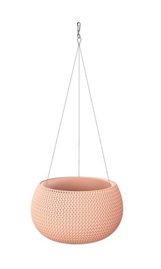 "Splofy Bowl" runder hängender Blumentopf - 37 cm - Pfirsich - 