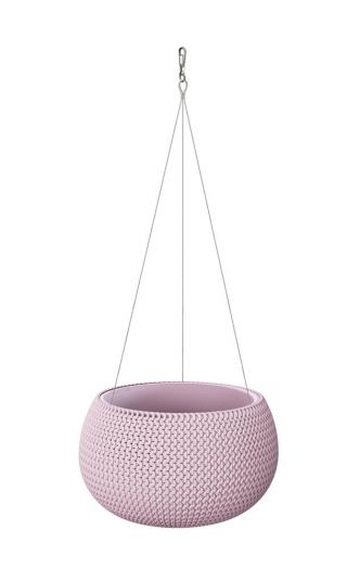 Oală cu plante rotunde „Splofy Bowl” - 37 cm - albastru deschis-purpuriu - 