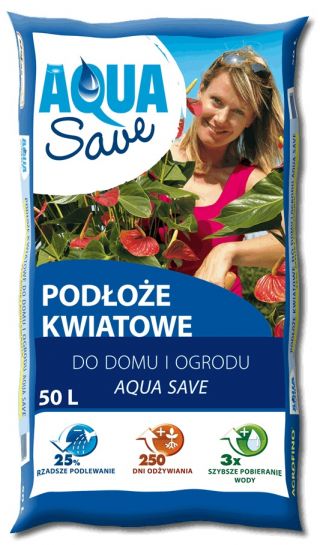 Aqua Spara blommjord - mindre frekvent vattning, bättre vattenabsorption - 20 liter - 