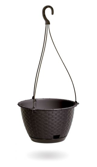 Vas de flori agățat cu farfurie - Ratolla - 24 cm - Umbra - 