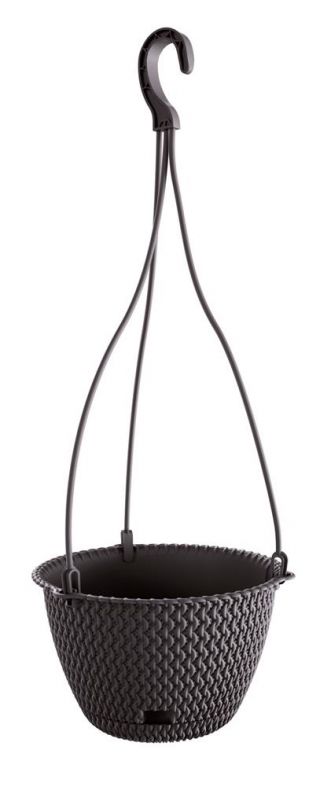 "Splofy Round W" okrugli viseći lonac s tanjurom - 23 cm - antracit-sivi - 