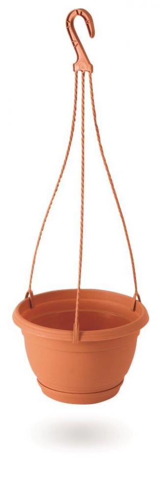 ハンギングフラワーポット-アグロ-27 cm-テラコッタ - 
